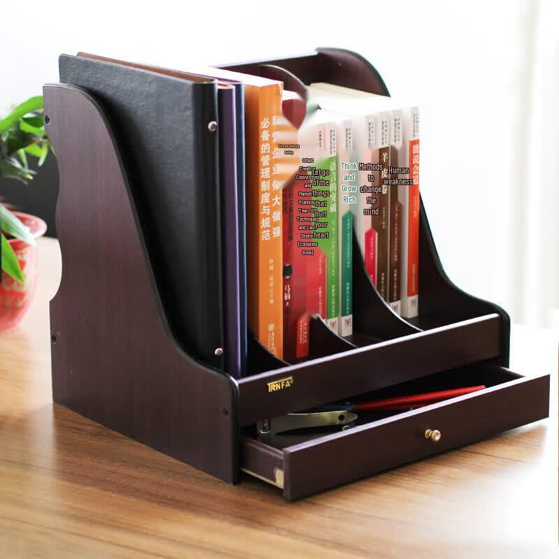 TRNFA TN-8104 Wooden Desktop File Organizer