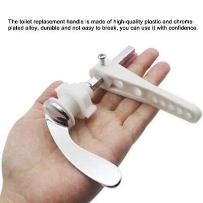 Replacement Flush Handle Cistern Durable Plastic Metal Toilet-Tank Handle Universal Fit Toilet Flush Lever Handle Rod