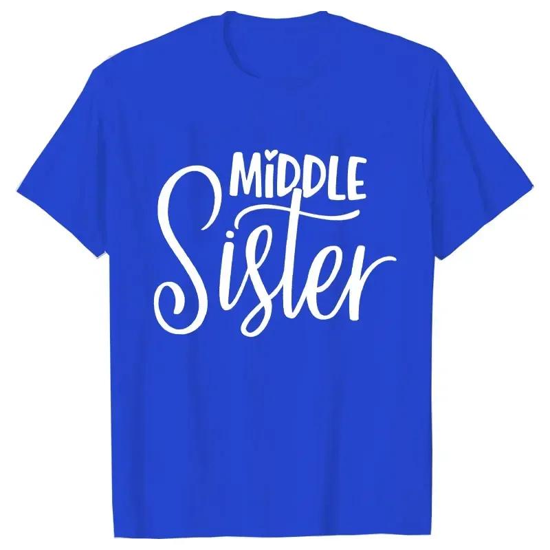 Kurzarm Mode Damen T-Shirt Große Mittlere Schwester Passende T-Shirts Damen Lässiges Oberteil T-Shirts Cartoon Grafik T-Shirts