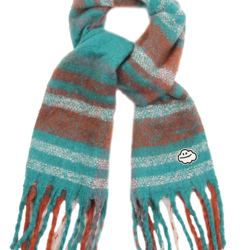 

GRAVER [BAG&ACC] Cloud Embroidered Bold Check Muffler_Emerald EMERALD