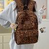 Mochila Escolar Vintage Tendencia Estampado de Leopardo Mochila Escolar 1011 Otoño e Invierno Mochila Estudiante Femenina Ligera Ocio Viaje Commuter