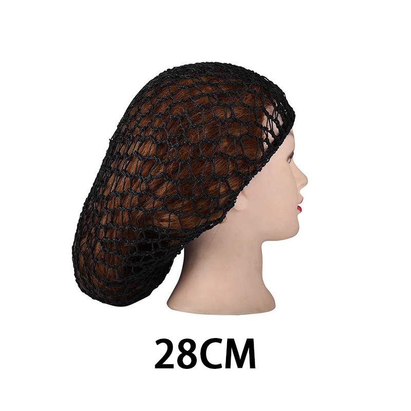 

Womens Mesh Hair Net Crochet Cap Beauty Accessories Solid Color Snood Sleeping Night Cover Turban M чорний