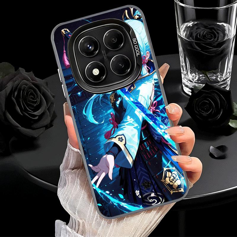 Genshin Impact Kamisato Ayaka Weiche Handyhülle für Xiaomi Redmi Note 13 14 15 Pro Plus 12S 12 11S 11 11T 10S 10 Stoßfeste Abdeckung