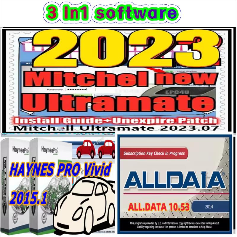2025 Mitche/ll Ultramate 2023.07 Complete Advanced Estimating System + HAYNES PRO Vivid 2015 Automotive Workshop + Alldata 10.53