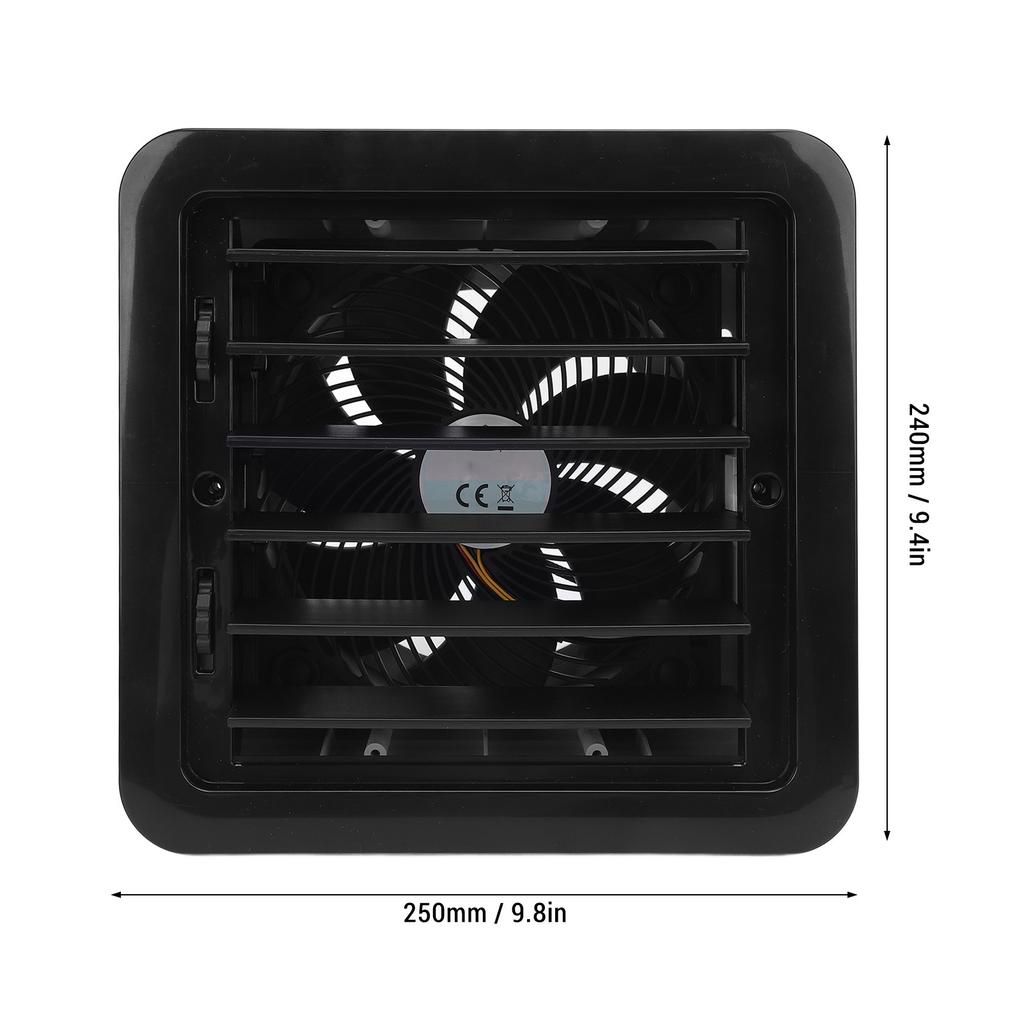 RV Side Vent Fan 12V 5W Manual Adjustment Side Ventilation Exhaust Fan for Campervan Trailer Boat Yacht