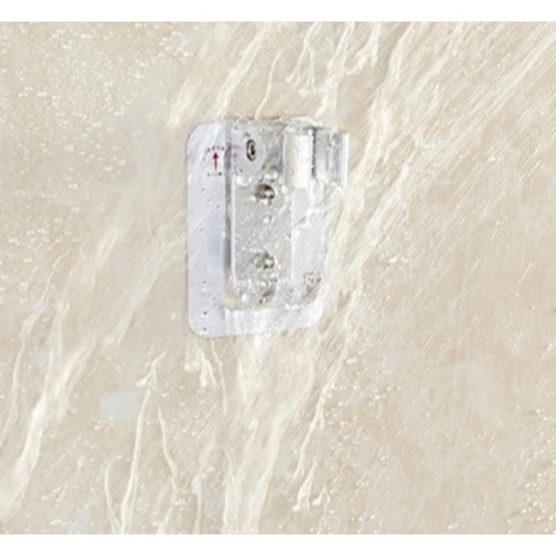 Bathroom Adhesive Adjustable Wall Mount Shower Nozzle Holder Bracket No Drilling