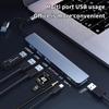 8 In 1 Usb Type C Hub Docking Station With 3.5Mm Audio Jack Adapter Micro Tf Sd Card Reader For Macbook Laptops Tablet Phone