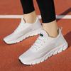 Flying Weaving Sports Shoes Women's Running Sports Mesh Flat Shoes Platform Sneakers Women Tenis Gym Vulcanized Shoes White Fema