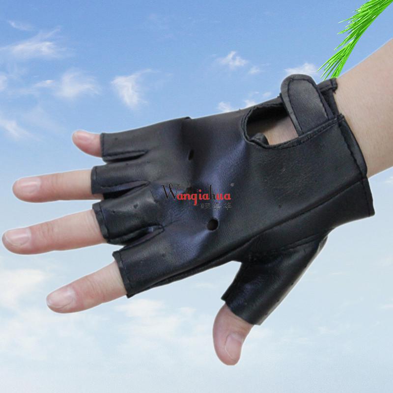 

Кожаные перчатки без пальцев для фитнеса, ночного клуба, танцев на пилоне, вождения и езды на велосипеде One Size