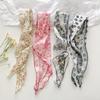 New Korean Version Of Fresh Floral Women's Decorative Triangle Scarf Silk French Countryside Fashion Ins Printed