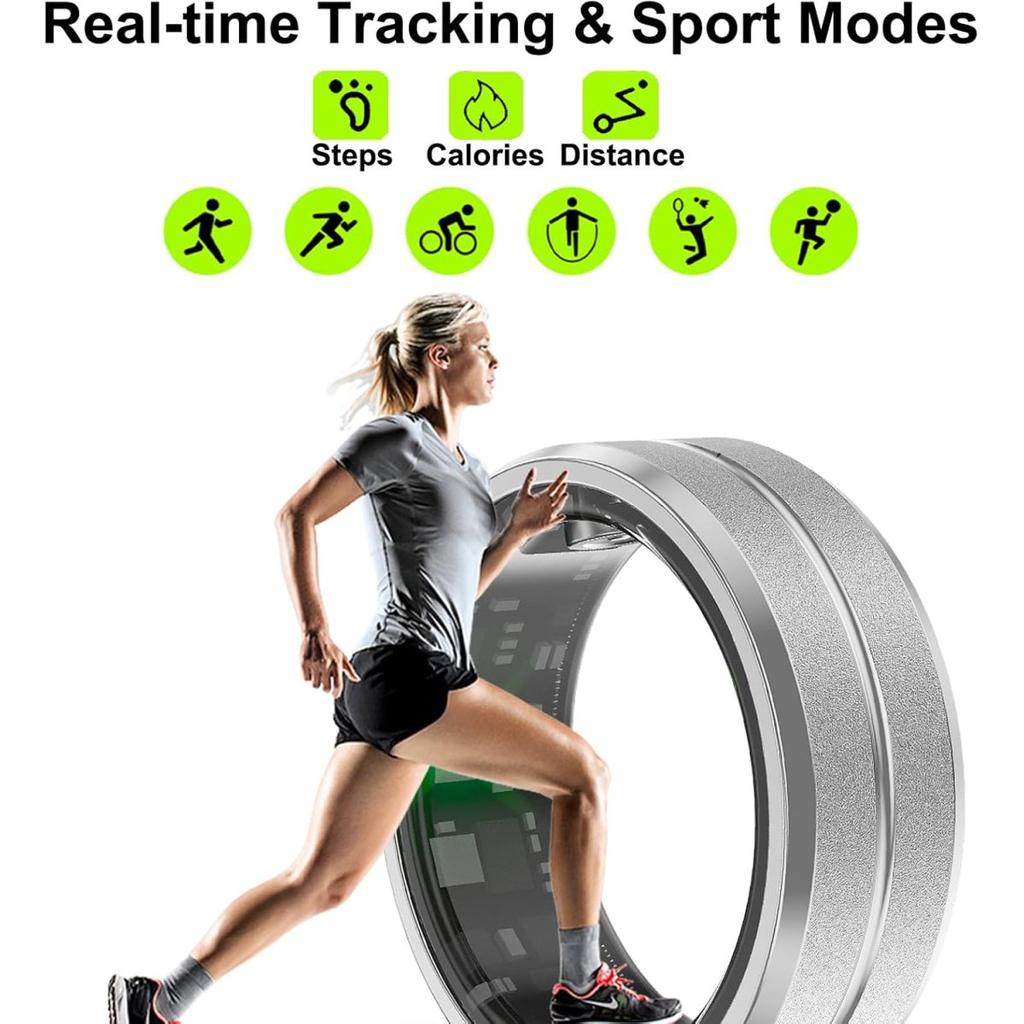 Smart Ring Fitness Tracker Gesundheitsringe Pulsmesser Schlafring Schrittzähler Kalorien Schrittzähler Wasserdichter Fitnessring