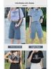 2024 Women's High-Waist Wide-Leg Denim Shorts – Slim, Loose, 5-Point Fit