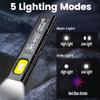 LED Keychain Flashlight USB C Rechargeable 550LM Portable Mini Torch Pocket Lantern Flood Work Light With Magnet For Emergency
