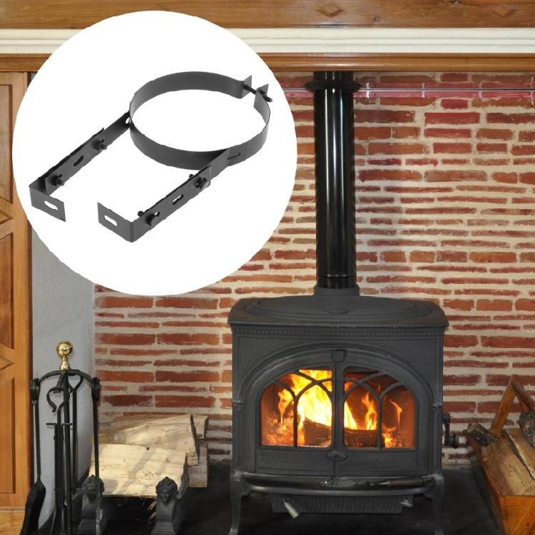 Multipurpose Chimney Pipe Clamps Smokes Pipe Bracket Chimney Pipe Holder Adjustable Stainless Steel Wall Support