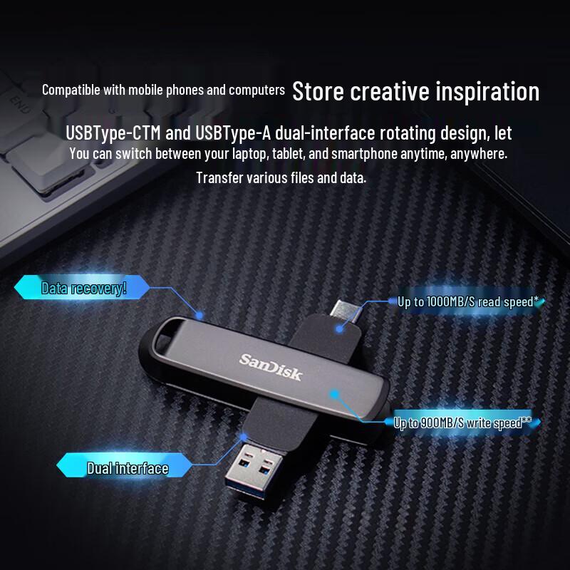 SanDisk 1TB USB 3.2 Type-C Portable SSD