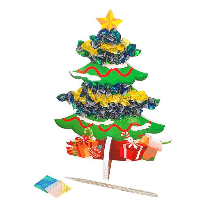 Sapin de Noël à monter tissu créatif Activité Enfant 14,5 cm