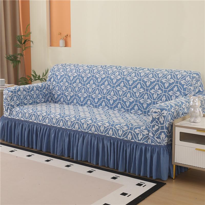 Thick Sofa Cover With Skirtastic Couch Cover1/2/3/4 Seater Sofa Protective Cover For Living Room