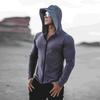 Herren Quick-Dry Ice Silk Kapuzenjacke zum Laufen, Training, Radfahren & Sonnenschutz