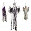 Hanging skeleton ghosts, set of 3, Halloween decorations, adjustable arms, 90/110/200cm