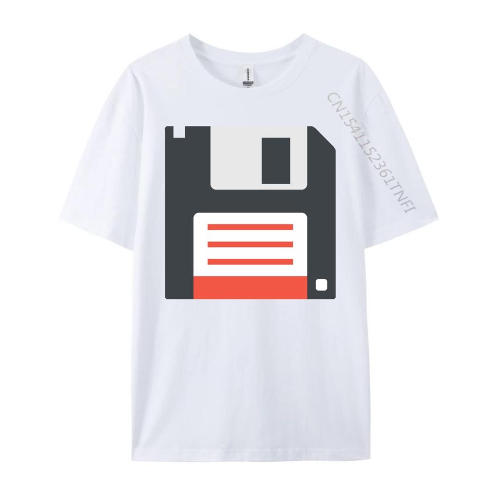 Floppy Computer Disk Herrenkleidung Luxus T-Shirt Street Schwarzes T-Shirt Herren T-Shirts Übergroß Buchstabe