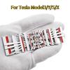 Karomuster für Tesla Model 3 Y S X Heckklappe Kofferraum 3D Zinklegierung Fahrzeugemblem PLAID Abzeichen Kreative Dekorationsaufkleber