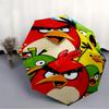 1 Stück Angry Birds Automatischer Auf-/Zuklappbarer Regenschirm, Winddichte 8-Rippen-Konstruktion, Leichter Reise-Regenschirm für Damen/Herren 14