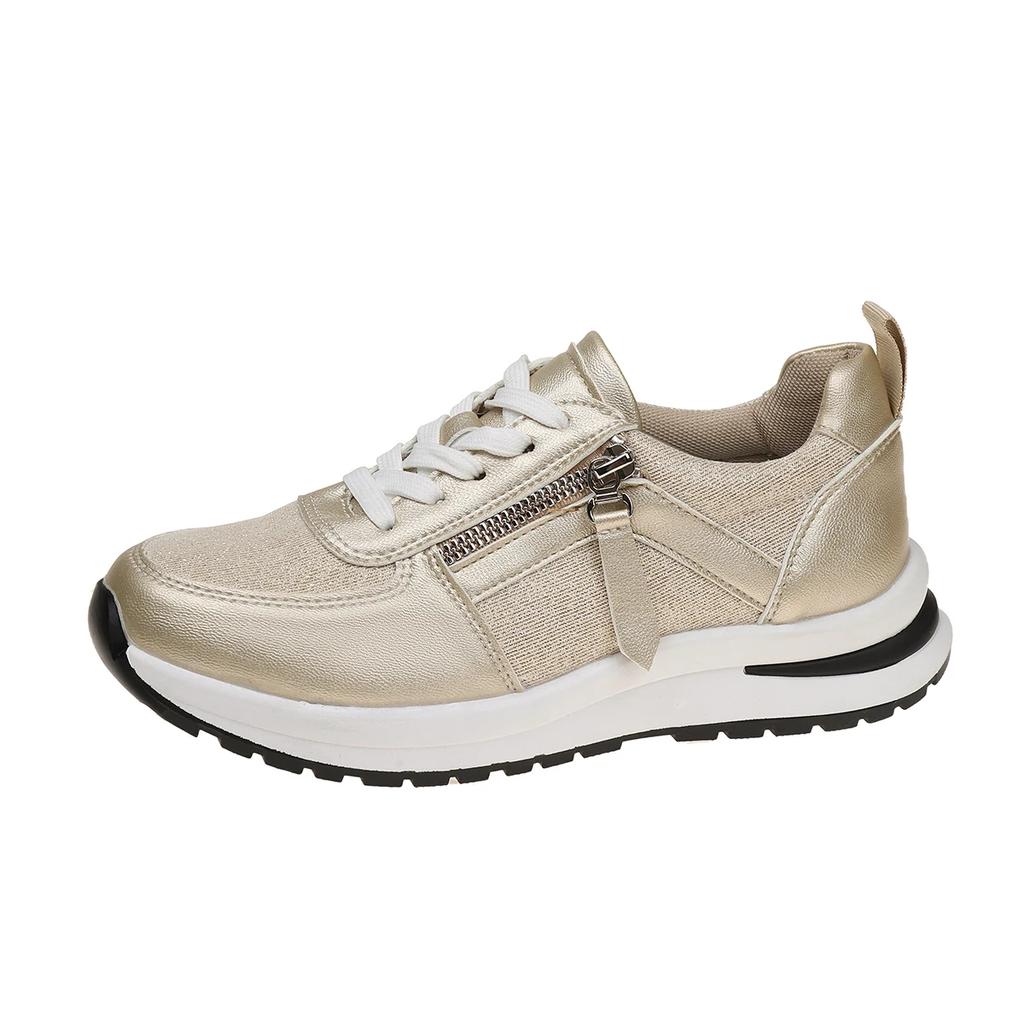Women Sneakers Thick Soled Round Head Fashion Shoes Women Comfortable Breathable Casual Wear-resistant Sneakers  De Mujer