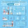 2027 Santa Claus & Snowflake Window Clings - Decorative Christmas Stickers for Glass & Walls