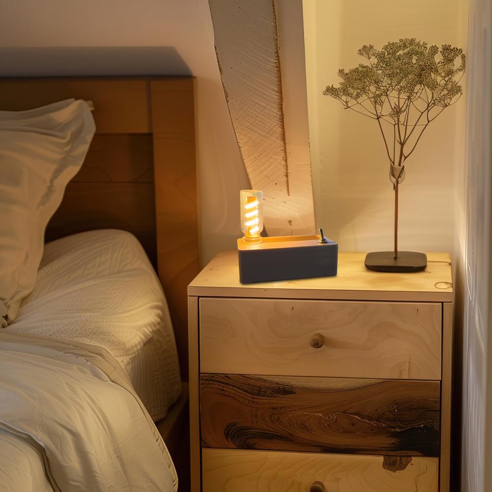 Press Lever Ejection Night Light Atmosphere Light Edison Bulb Relieve Stress Lamp Filament Magnetic Ambient Light Home Decor