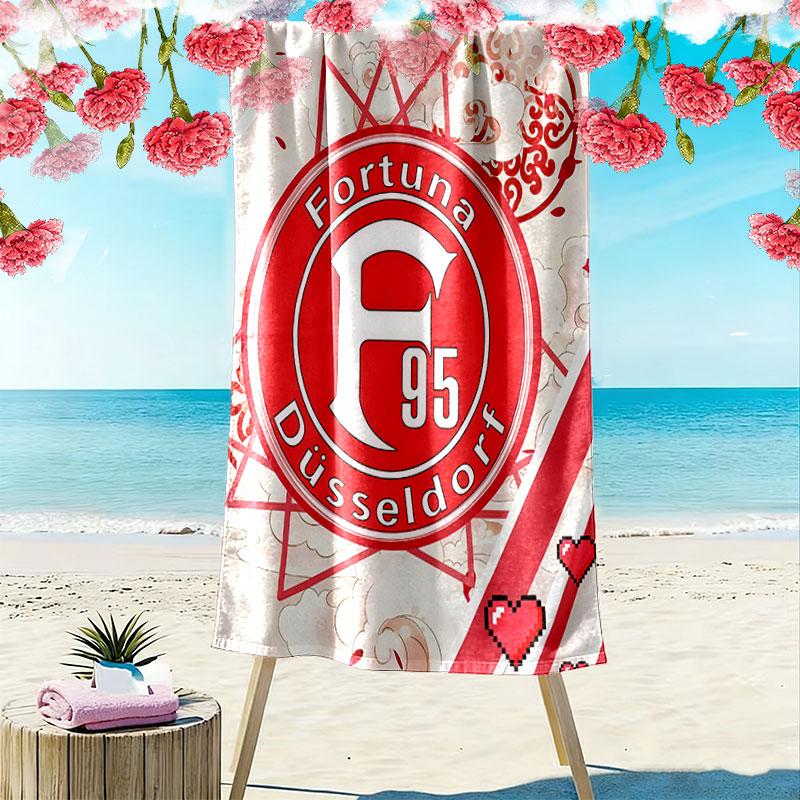 Πετσέτα Παραλίας Fortuna Düsseldorf Print, Μεγάλη Μαλακή Πετσέτα Γρήγορου Στεγνώματος για Παραλία Κάμπινγκ Κολύμπι