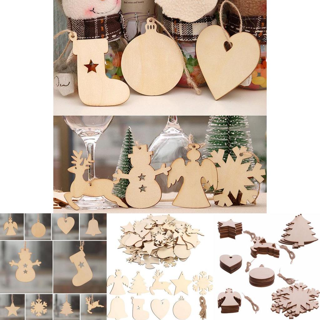 Elegant Christmas Wood Chip Ornaments For Charming Tree And Home Decoration