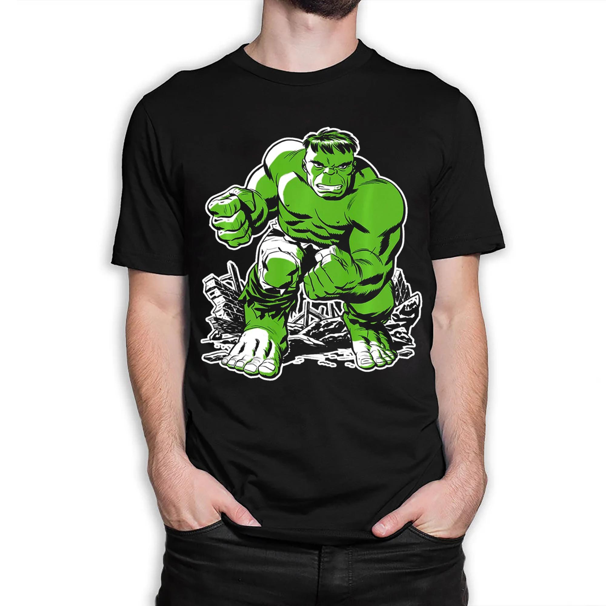 ZX Vintage Hulk Retro Comic Art Unisex Retro Tshirt for Men Women Breathable Soft Oversize Men Clothing Harajuku Streetwear Top S