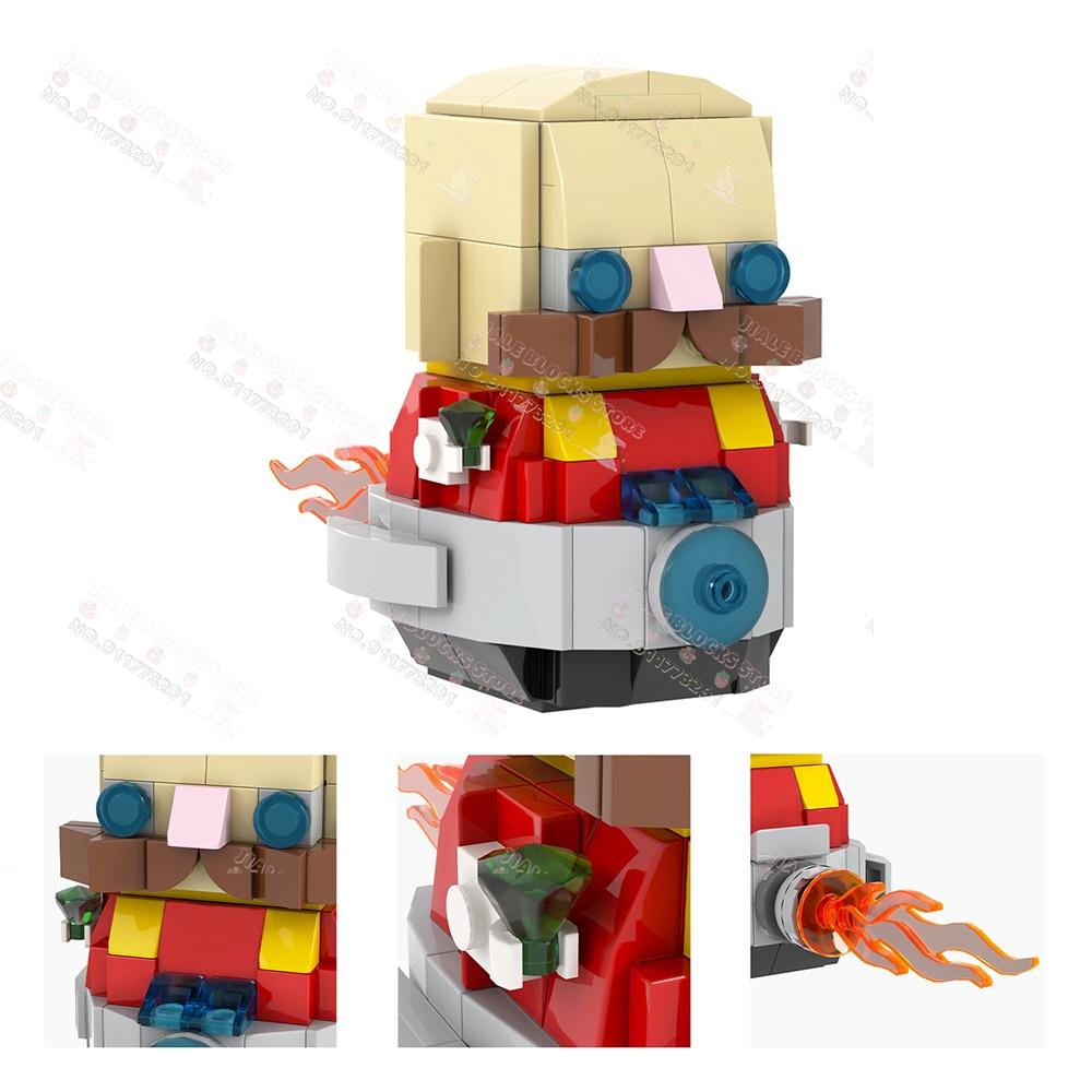 Seria Jocuri MOC Ariciul Albastru Blocuri de Construcție Robot de Curse Creativ Model Personaj Cap Pătrat Cărămizi DIY Jucării Cadou Pentru Copii