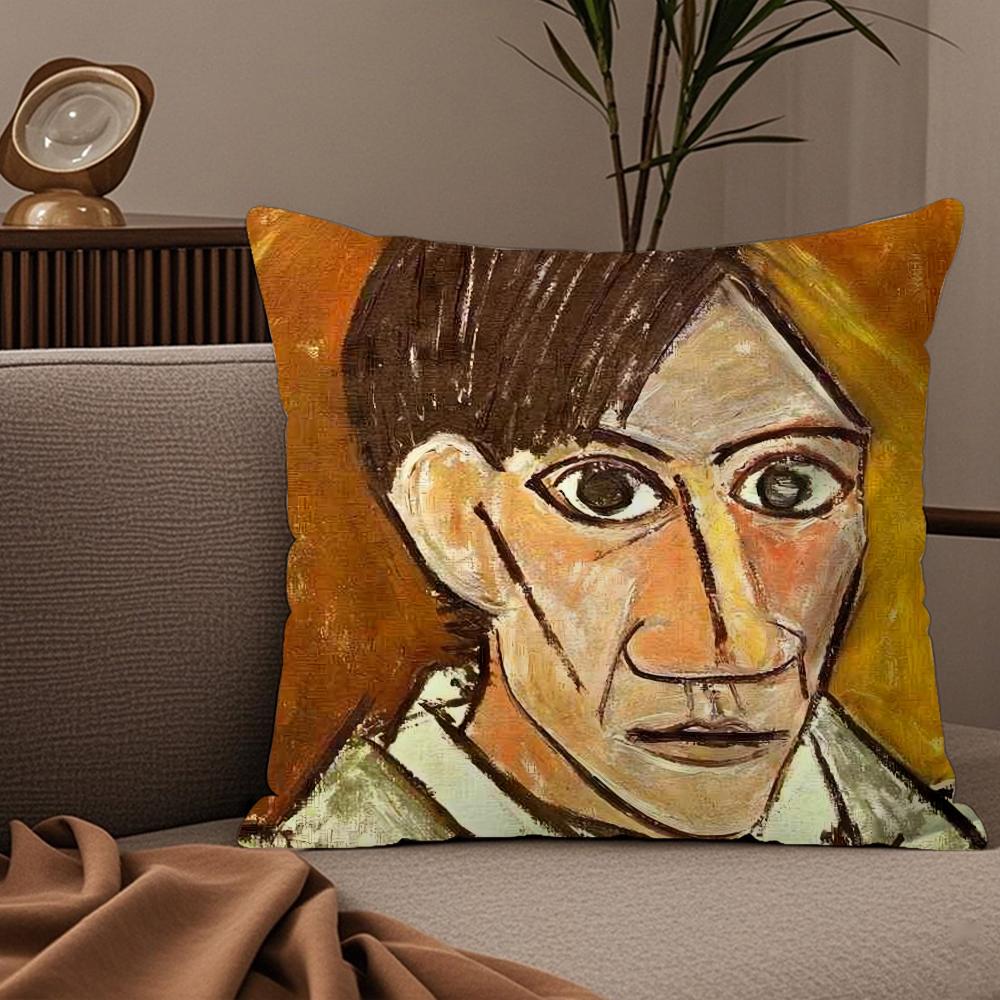 Famous Artist PPicasso Cushion Cover Plush Fabric Soft DoubleSided Printed Sofa Warm Winter Home Child Gift Pillow Case