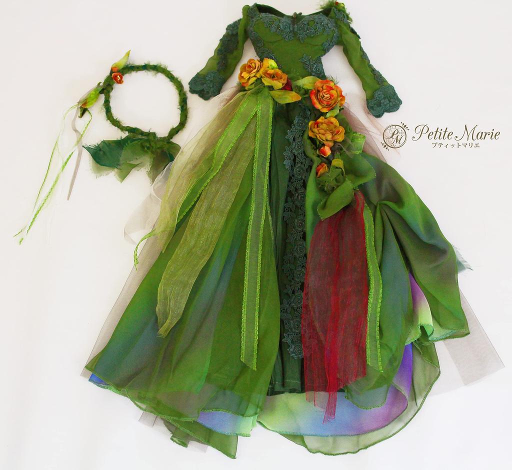 Marie Limited Edition DD Compatible COLOR of EARTH Chapter 1 Forest Girl Earth Color Haute Couture Luxury Silk 60cm Doll Bust BJD Doll Clothes Marie