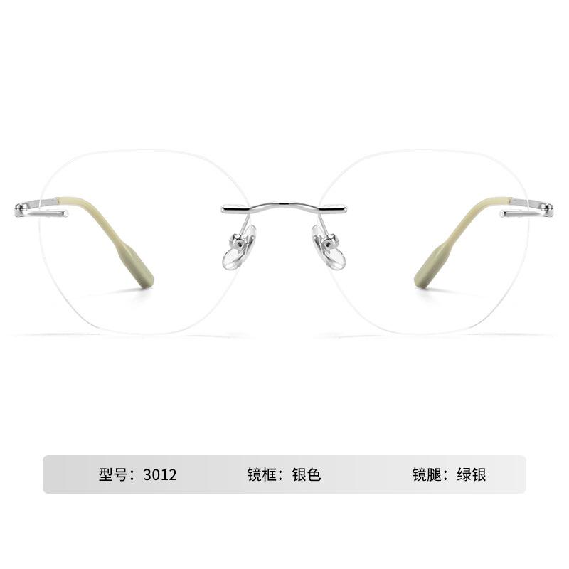 

Rimless Glasses Vintage Round Eyeglasses Super Light Alloy Eyewear Myopia Hyperopia Astigmatism Prescription Glasses Man Woman серебряный