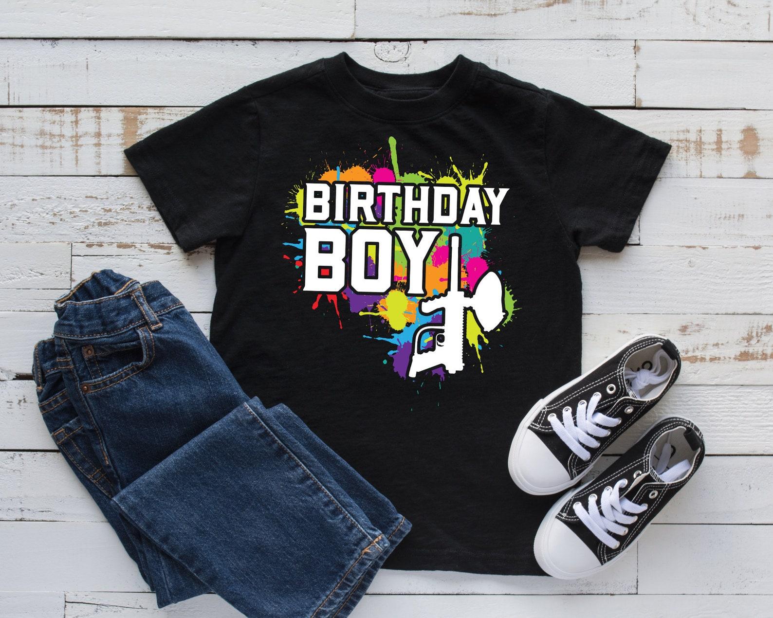 Paintball Birthday Boy T-Shirt, Paintball Bday Party Kids Tee, Tank Top, T-shirt, T-shirt,T-shirt, Kids Tee Apparel Gift S