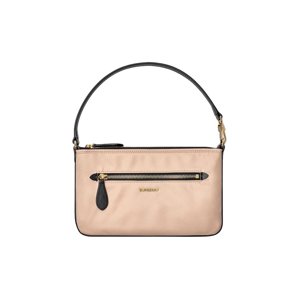 Burberry Metal 3D Letter Logo Fashion Versatile Nylon Shoulder Bag Women bags Rose-Beige 81112631