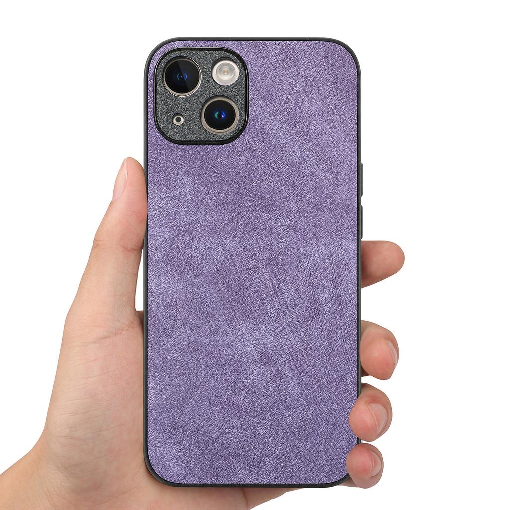 For iPhone 14 Plus Case Shockproof Slim Retro Leather Phone Back Cover