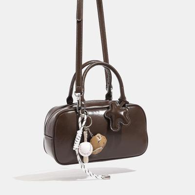 Niche Beta Women's Retro Bowling Bag Collection - 2024 Autumn/Winter Boston Shoulder Crossbody Handbag