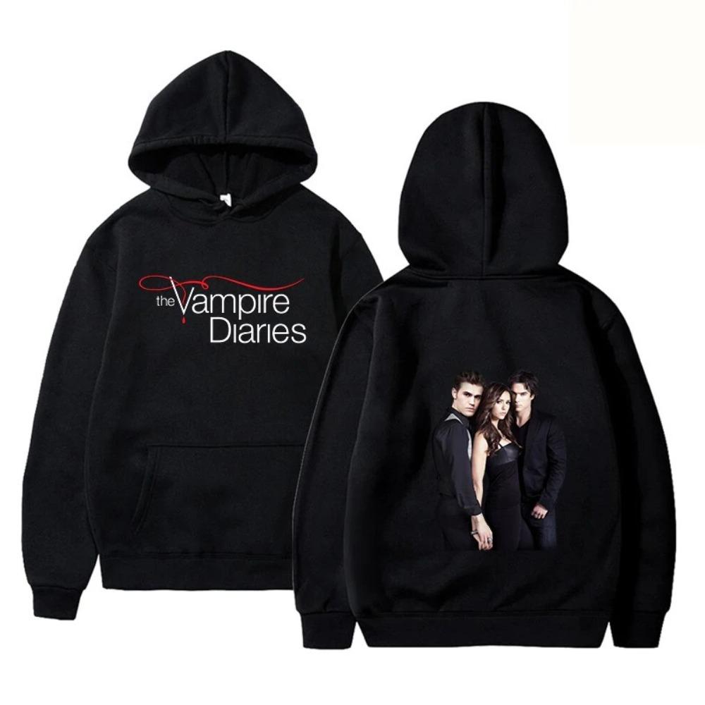 Classic American TV Series The Vampire Diaries Peripherals Hoodies Women Harajuku Pullovers Streetwear Fashion Sweatshirt