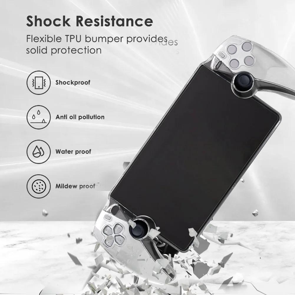Transparent Protective Cover Shockproof PC Protective Case Anti-Drop Anti-Scratch Washable for PS5 Portal for Playstation Portal