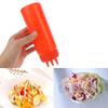 3 Hole Squeeze Bottle Sauce Vinegar Oil Ketchup Gravy Cruet Condiment Dispenser