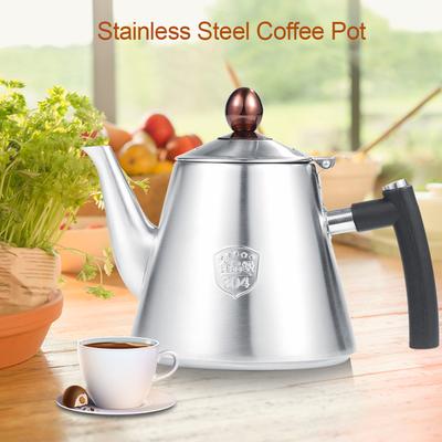 1,2 l Edelstahl Teekanne für den Herd Teekanne Kaffeekanne Kessel Hitzebeständiger Silikongriff Edelstahl Kaffeekanne