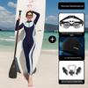 2026 Women's Long Sleeve Slimming Rash Guard Wetsuit - Full Body Sun Protection, Tummy Concealing, Long Pants, Customizable for Snorkeling.