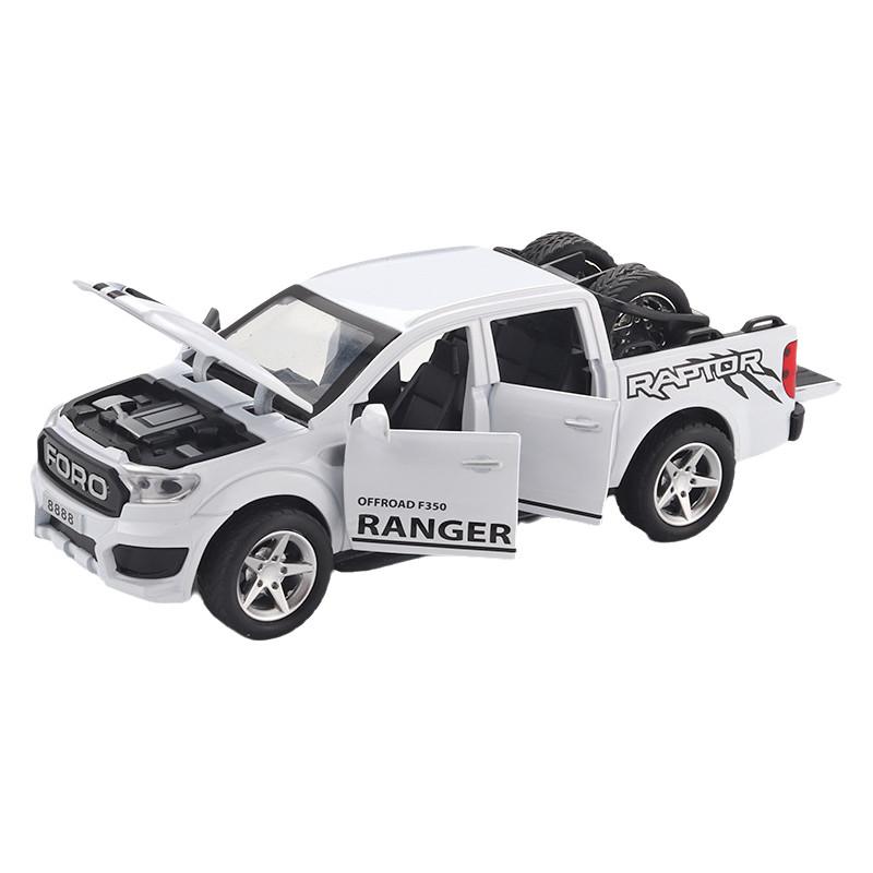 Raptor Ford F350 Alloy Diecast Car Model Sound Light Pull Back Car Gift Toy
