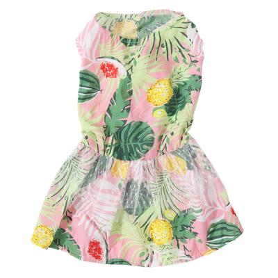 Dog Dress Romantic Classic Leaf Pattern Soft Comfortable Doggie Princess Dress for Dating Party