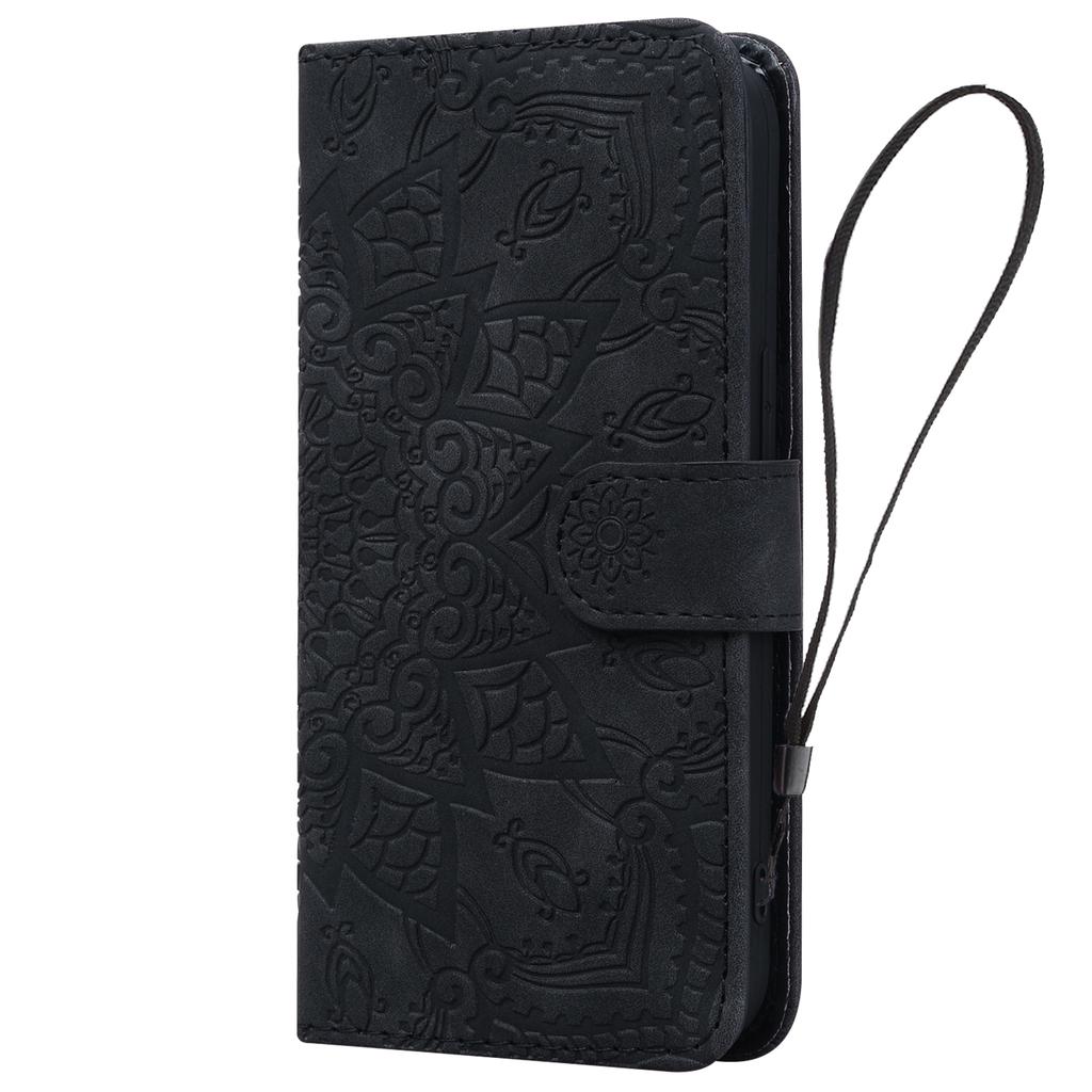 For Samsung Galaxy A36 5G Case PU Leather Wallet Flip Phone Cover Flower Imprinted