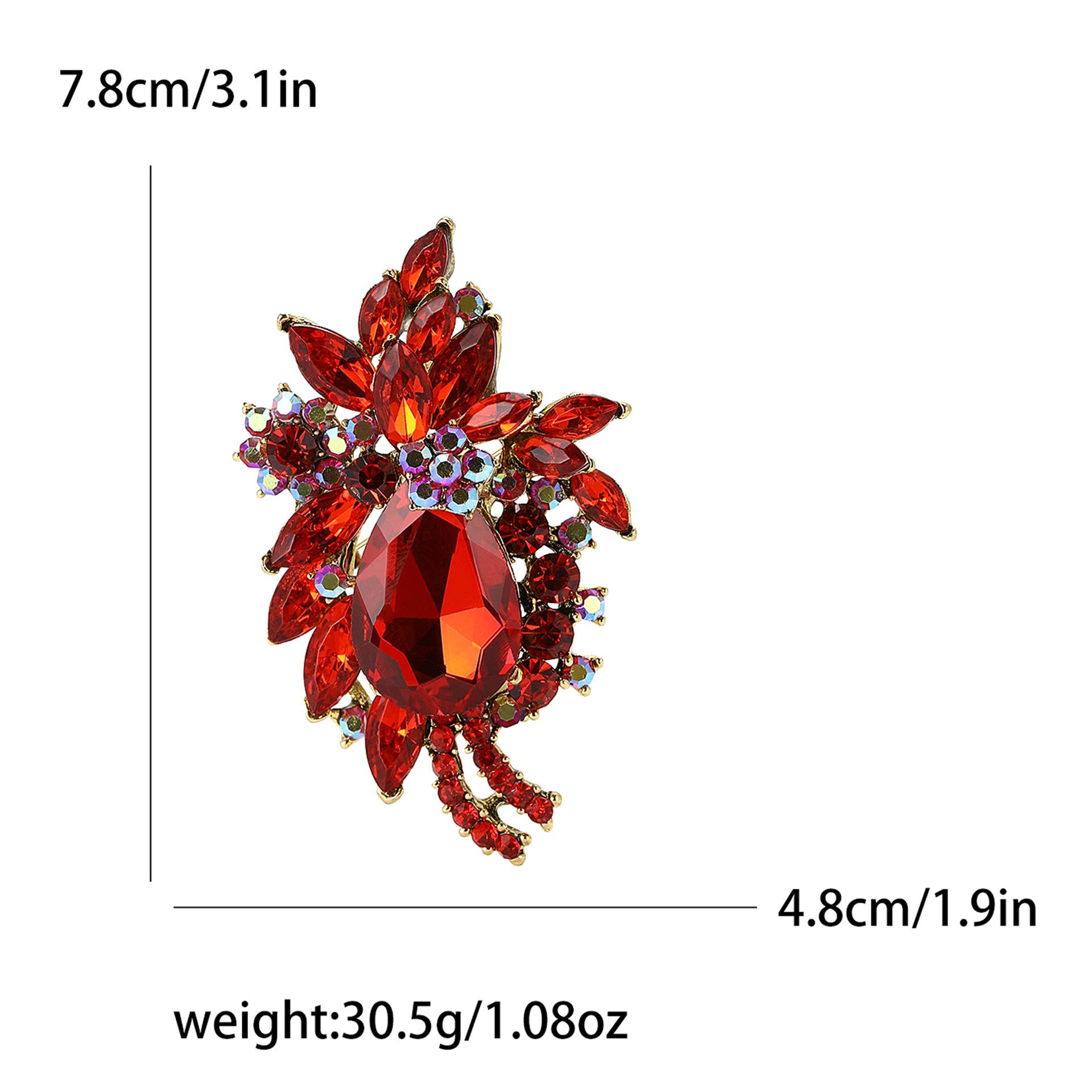 Винтажный сплав горный хрусталь баухиния брошь средняя мода элитная женская одежда брошь украшение булавка