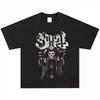 2025 Ghost Band Rock American Retro T-shirt Street Hip Hop Short Sleeve Vintage High Quality Luxury Brand Ins Y2k